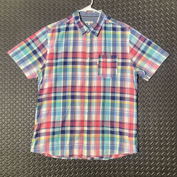 Vintage Mark Ecko Rainbow Casual Wear‎ Plaid Button Up Shirt Men's Size XL - Picture 1 of 10